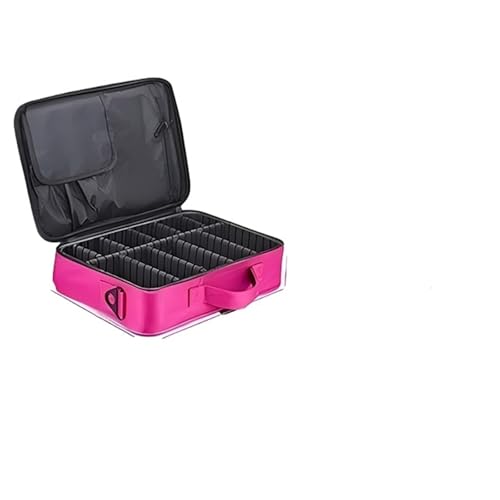 Kulturtasche Damen Make-up-Koffer for Damen, große Kapazität, Beauty- und Nagel-Toolbox, Kosmetikkoffer for Make-up-Aufbewahrungsboxen(S(Rose Red)) von UJEDFHV