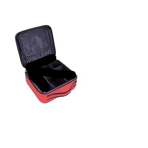 Kulturtasche Damen Make-up-Koffer for Damen, große Kapazität, Beauty- und Nagel-Toolbox, Kosmetikkoffer for Make-up-Aufbewahrungsboxen(XS(Red)) von UJEDFHV