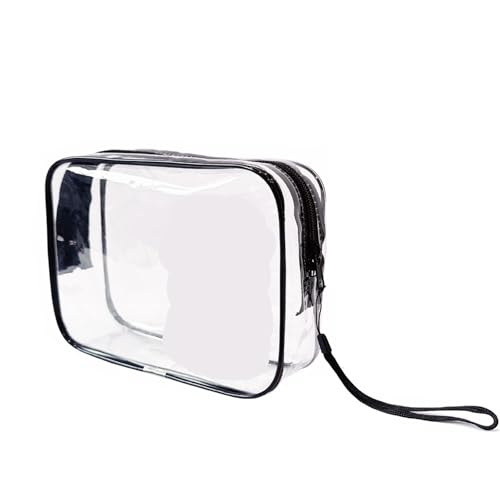 Kulturtasche Damen Make-up-Tasche Organizer Box Männer Frauen Reise Klare Kosmetiktasche wasserdichte Kulturbeutel Waschen Make-Up Taschen(1Pcs Black) von UJEDFHV