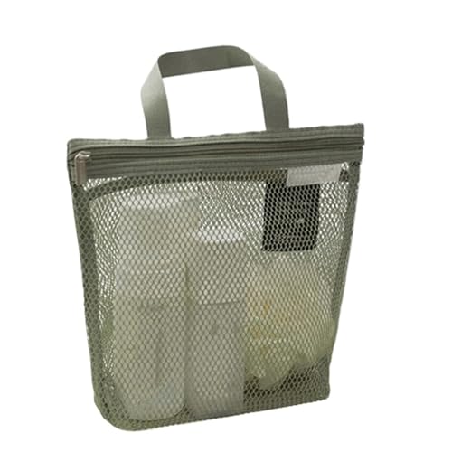 Kulturtasche Damen Mesh Make-Up Taschen Handtaschen Tragbare Reise Werkzeuge Organizer Hängen Kosmetische Organizer Tasche(Green) von UJEDFHV