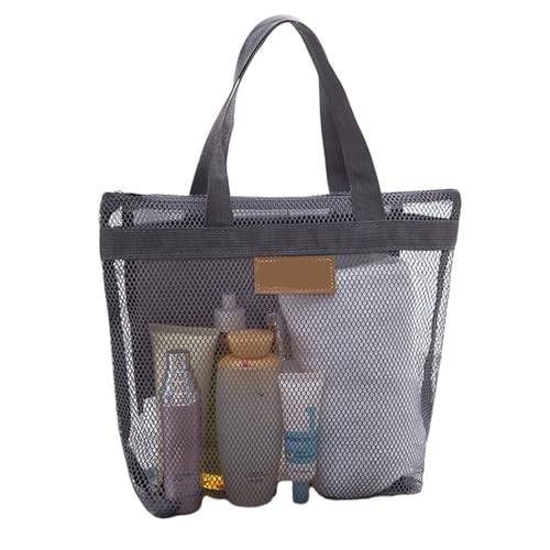 Kulturtasche Damen Mesh Make-Up Taschen Handtaschen Tragbare Reise Werkzeuge Organizer Hängen Kosmetische Organizer Tasche(Grey B) von UJEDFHV