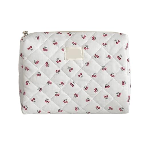Kulturtasche Damen Mode Frauen Make-Up Tasche Tragbare Nette Damen Kosmetische Kulturbeutel Lagerung Beutel Handtasche Baumwolle Gesteppte Zipper Tasche(Handbag) von UJEDFHV
