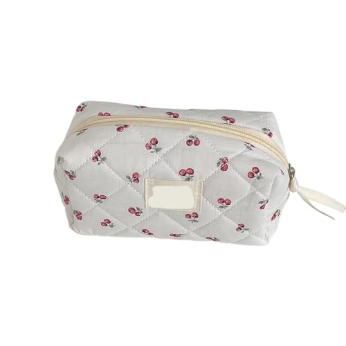 Kulturtasche Damen Mode Frauen Make-Up Tasche Tragbare Nette Damen Kosmetische Kulturbeutel Lagerung Beutel Handtasche Baumwolle Gesteppte Zipper Tasche(S) von UJEDFHV