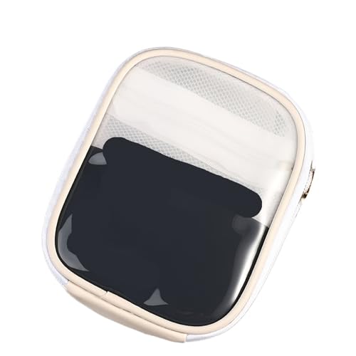 Kulturtasche Damen Reisekosmetiktasche, Tragbare wasserdichte Mini-Kosmetik-Lippenstift-Aufbewahrungstasche, Multifunktionale Clutch(White) von UJEDFHV