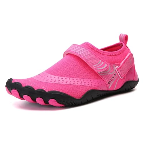 UJEDFHV Barfussschuhe Herren Herren Wasserschuhe Schwimmschuhe Strandschuhe Schnelltrocknend Watschuhe Outdoor Upstream Schuhe Atmungsaktiv(Red,40) von UJEDFHV