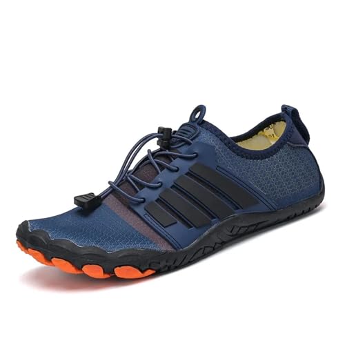 UJEDFHV Barfussschuhe Herren Tauchschuhe Strandschuhe Schwimmschuhe Outdoor Watschuhe Flussschuhe rutschfest Schnittfest Verschleißfest(Dark Blue,38) von UJEDFHV