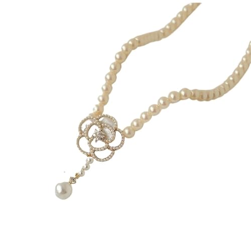 UJEDFHV Pearl Necklace Kamelie Perlenkette for Frauen Schmuck Halsband(04 white) von UJEDFHV