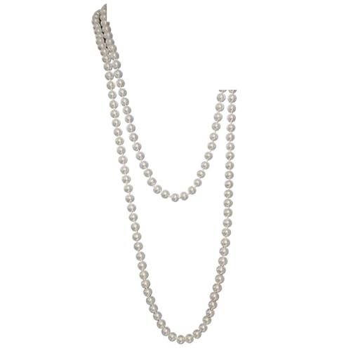 UJEDFHV Pearl Necklace Lange Imitation Perle Glas Pullover Kette Halskette for Frauen Klassische(Color01) von UJEDFHV