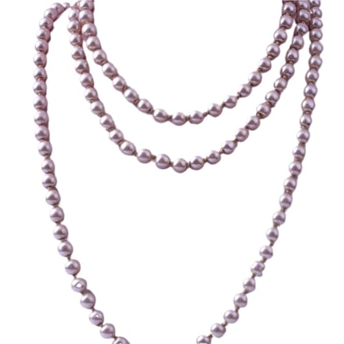 UJEDFHV Pearl Necklace Lange Imitation Perle Glas Pullover Kette Halskette for Frauen Klassische(Color02) von UJEDFHV