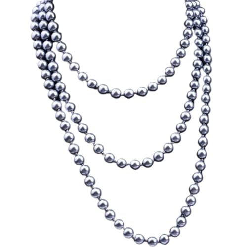 UJEDFHV Pearl Necklace Lange Imitation Perle Glas Pullover Kette Halskette for Frauen Klassische(Color03) von UJEDFHV