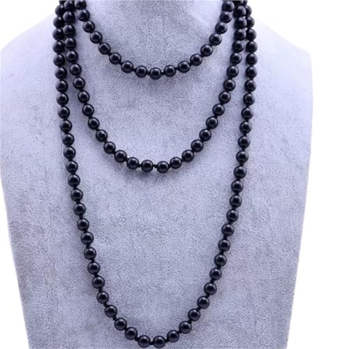 UJEDFHV Pearl Necklace Lange Imitation Perle Glas Pullover Kette Halskette for Frauen Klassische(Color04) von UJEDFHV