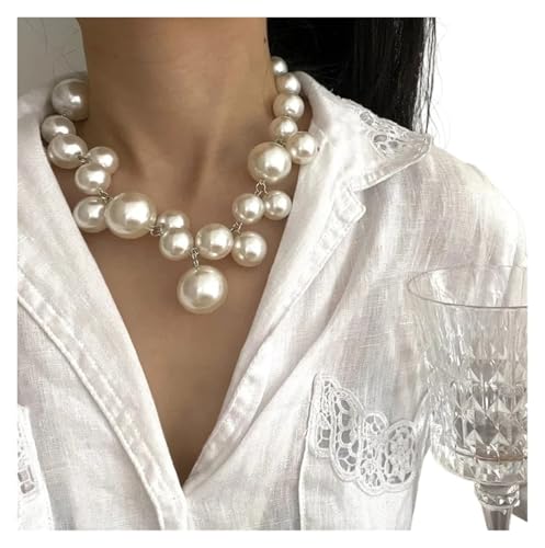 UJEDFHV Pearl Necklace Perlenkette Persönlichkeit Mädchen Reise Hochzeit(Color-01) von UJEDFHV