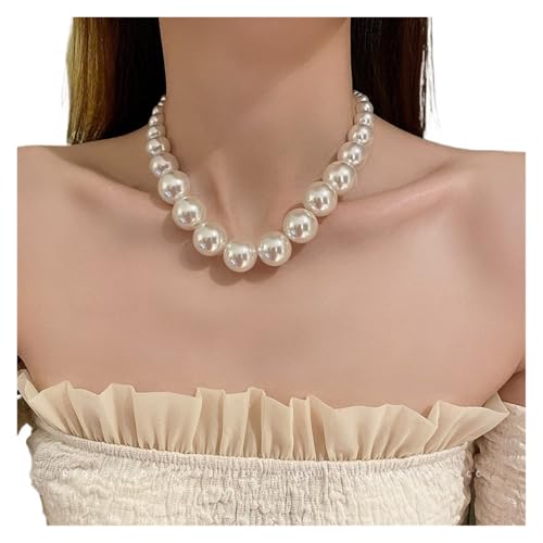 UJEDFHV Pearl Necklace Perlenkette Persönlichkeit Mädchen Reise Hochzeit(Color-02) von UJEDFHV