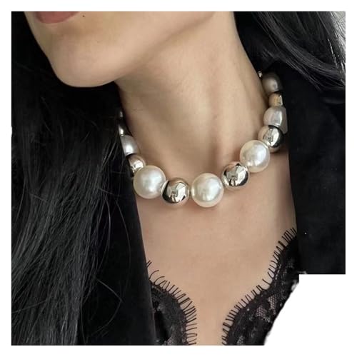 UJEDFHV Pearl Necklace Perlenkette Persönlichkeit Mädchen Reise Hochzeit(Color-03) von UJEDFHV