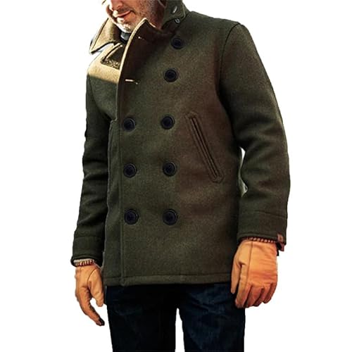 UJIAZ Herrenjacke mit Revers aus Wolle Modische, Dicke Jacke von UJIAZ