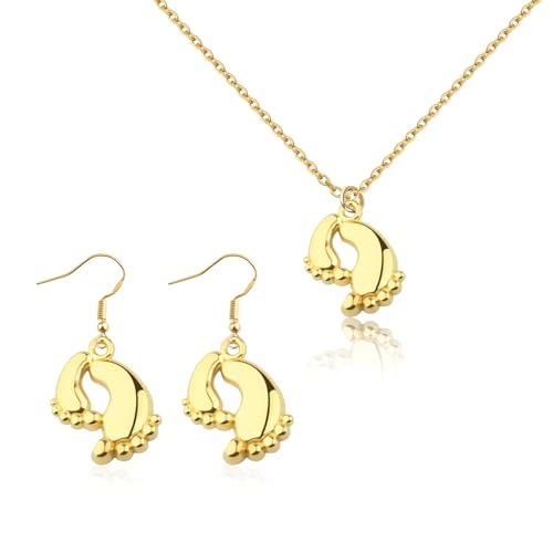 UJIMS Miscarriage Gifts for Mothers InfantLoss Memorial Necklace Earrings Set Loss of Loved One Sympathy Gifts, 1, Edelstahl, Strass von UJIMS