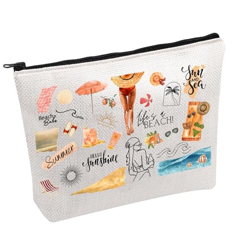 UJIMS Strandgeschenke für Frauen, Strandliebhaber, Make-up-Tasche, Ozean, Strandausflug, Geschenk für Sie, Strandtasche, Modern von UJIMS