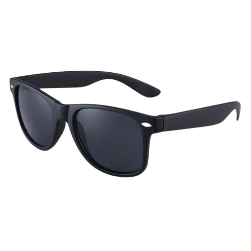 Klassische modische Sonnenbrille für Damen und Herren, für Reisen, Angeln, Radfahren, Sonnenbrille, Unisex, quadratisch, UV400-Schutz, Mattschwarz, 1 von UJNHGQ