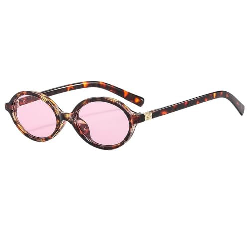 Ovale Sonnenbrille für Damen, modisch, schwarz, kleiner Rahmen, Sonnenbrille, Retro-Brille, für Damen, trendig, UV400, C9 von UJNHGQ