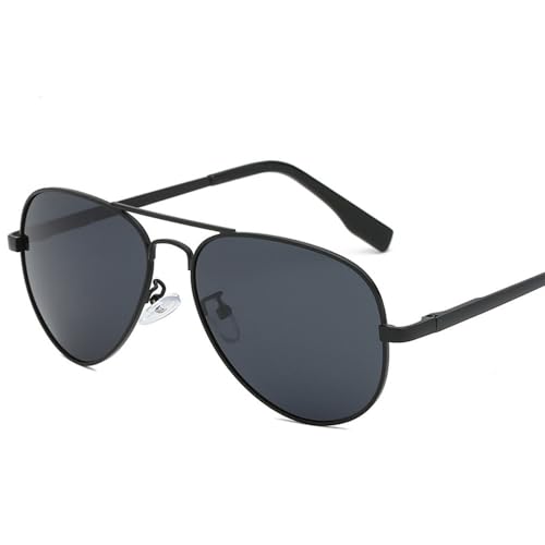 Polarisierte Sonnenbrille für Herren und Damen, Pilotenbrille, UV400, C1, Schwarz von UJNHGQ