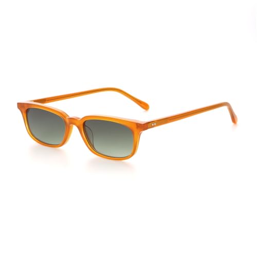 Retro Acetat Kleiner Ovaler Rahmen Unisex Retro Modedesign Sonnenbrille Metallscharniere,col.c4 von UJNHGQ