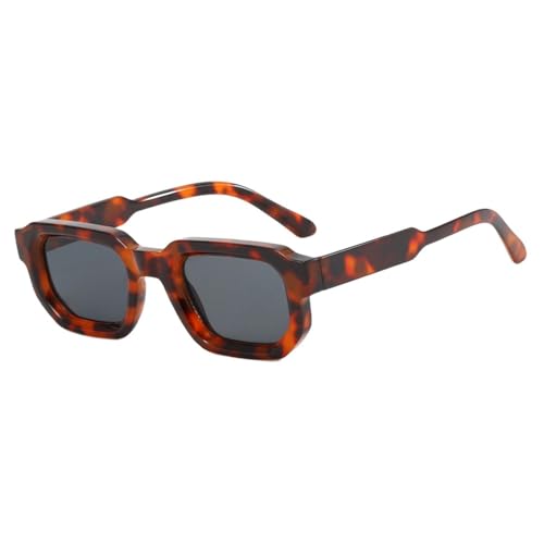 UJNHGQ Herren Vintage Rechteckige Sonnenbrille Mode Retro Sonnenbrille Design UV400 Shades Brillen Damen Schutzbrille,c6,1 von UJNHGQ