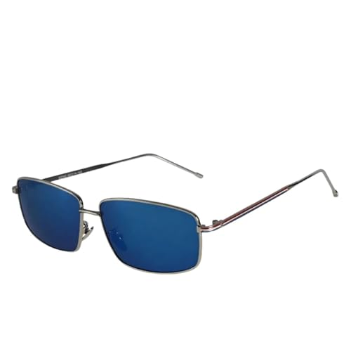 UJNHGQ Modemarke Metallrahmen Rechteck Sonnenbrille Herrenmode Eyewea, blueC4 von UJNHGQ