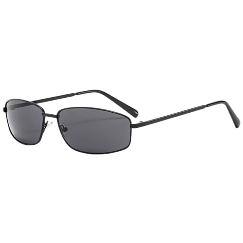 UJNHGQ Modische ovale Sonnenbrille aus Metall im Retro-Stil, Sonnenbrille für den Außenbereich, Sonnenschutz, Sonnenbrille für Damen, Schwarz Schwarz, 1 von UJNHGQ