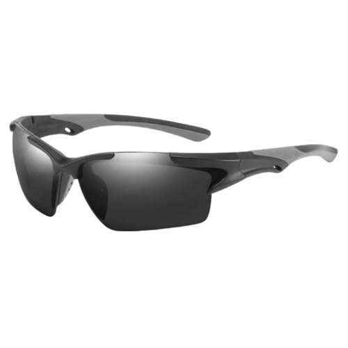 UJNHGQ Polarisierte Sonnenbrille Herren Damen Sport Sonnenbrillen Schutzbrillen Radbrillen Outdoor Sport Sonnenbrillen Motorrad Laufen Angeln,Schwarz von UJNHGQ