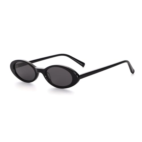 UJNHGQ Retro Hochwertige Acetat Kleiner Ovaler Rahmen Retro Fashion Trend Sonnenbrille UV400 Nylongläser Metallscharniere,col.c1 von UJNHGQ