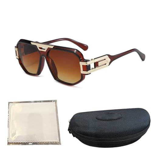 UJNHGQ Sonnenbrille Legends 4 Farbe Graue Gläser Brille, braun, mit Box von UJNHGQ
