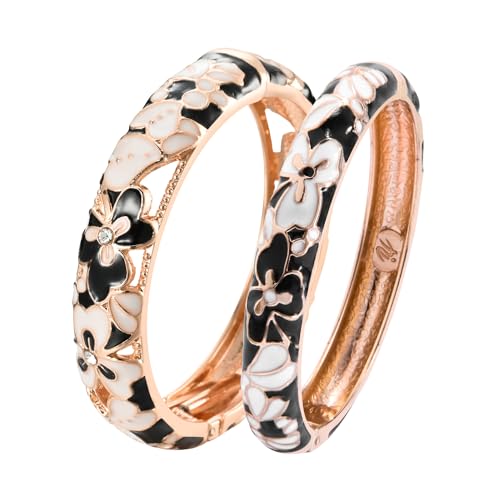 UJOY Schmuck Frauen Armband Mädchen Geschenk Delfin Armreif mit Box 2 Stück nickelfrei Damen-Armbänder handgefertigte Charm-Armbänder für Frauen, golden armreif emaille damen von UJOY