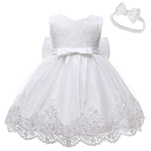 UJSQNDG Kleinkind Taufkleid Elegant Rückenfrei Ballettkleid Neugeborenes Spitzenkleid Mädchen Minirock Neugeborene Baby Kinder Ballettanzug taufe kleider für mädchen baby von UJSQNDG