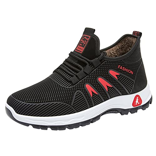 UJSQNDG Lässiger Lauf-Sneaker, Damen, leicht, athletisch, zum Schnüren, rutschfest, Outdoor-Joggingschuhe, rot, 37.5 EU von UJSQNDG