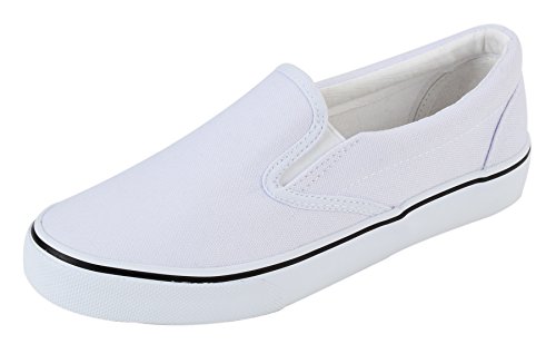 UJoowalk Damen Canvas Slip on Fashion Sneaker Skate Schuh, Schwarz (schwarz), 41 EU von UJoowalk