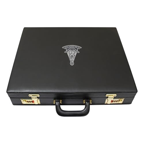 Premium Freimaurer Schürze Provinzial Aktentasche Past Master Silber Emblem - Freimaurer Regalia Hartschale & Ledertaschen, Kunstleder, Provincial Premium Freimaurer Schürze Provinzial Aktentasche Past Master Silber Emblem - Freimaurer Regalia Hartschale & Ledertaschen, Kunstleder, Provincial von UK EMPIRE GROUP