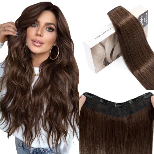 Clip Extensions In 100% Remy Echthaar für Frauen mittelbraun glatt dick V-Form ein Stück mit 5 Clips, 35cm 85g Clip Extensions In 100% Remy Echthaar für Frauen mittelbraun glatt dick V-Form ein Stück mit 5 Clips, 35cm 85g von UK FASHION SHOP