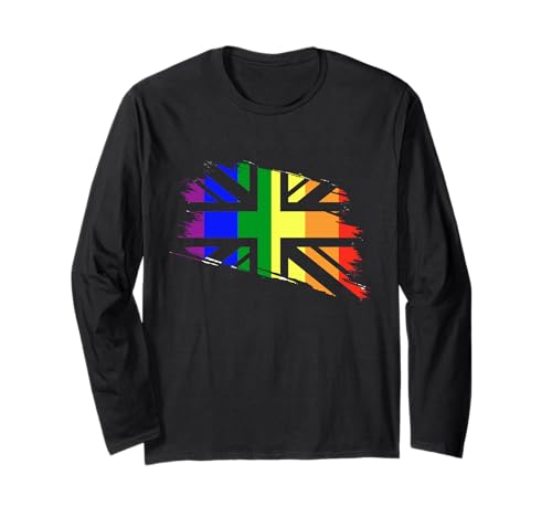 UK Flag LGBTQ Gay Pride Lesben Men Women Britsh Gay Flag Langarmshirt von UK Flag LGBTQ Apparel