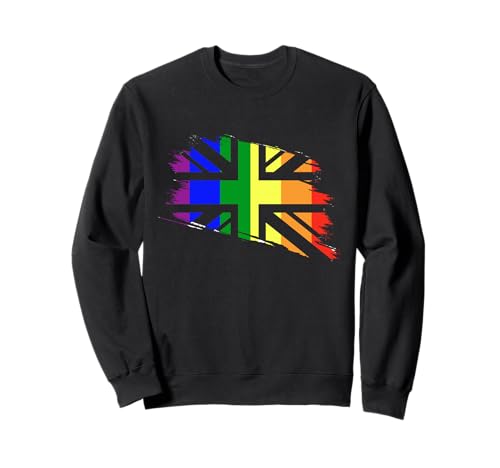 UK Flag LGBTQ Gay Pride Lesben Men Women Britsh Gay Flag Sweatshirt von UK Flag LGBTQ Apparel