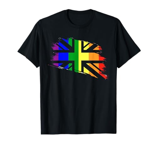UK Flag LGBTQ Gay Pride Lesben Men Women Britsh Gay Flag T-Shirt von UK Flag LGBTQ Apparel
