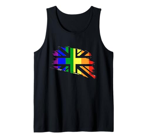 UK Flag LGBTQ Gay Pride Lesben Men Women Britsh Gay Flag Tank Top von UK Flag LGBTQ Apparel
