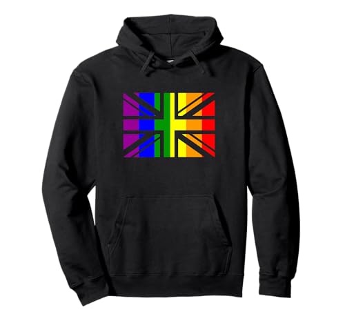 UK-Flagge LGBTQ Gay Pride Lesben Frauen Männer Britische Flagge Pullover Hoodie UK-Flagge LGBTQ Gay Pride Lesben Frauen Männer Britische Flagge Pullover Hoodie von UK Flag LGBTQ Apparel