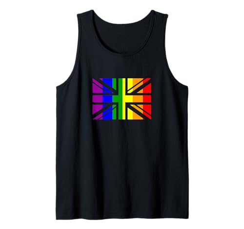 UK-Flagge LGBTQ Gay Pride Lesben Frauen Männer Britische Flagge Tank Top von UK Flag LGBTQ Apparel