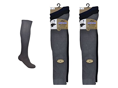 UK Socks, 6 Paar Herren-Socken, extralang, 100 % Baumwolle Gr. 42532, Dark Assorted von UK Socks