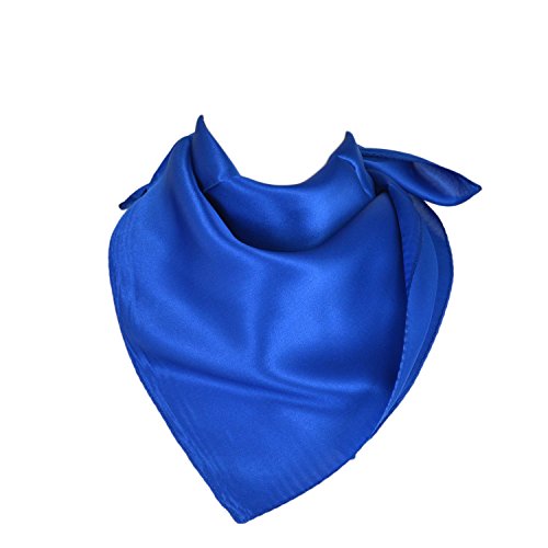 UK_Stone 100% Seide Unisex Einfarbig Bandana Schal Halstuch 50 * 50cm (Dunkelblau) von UK_Stone