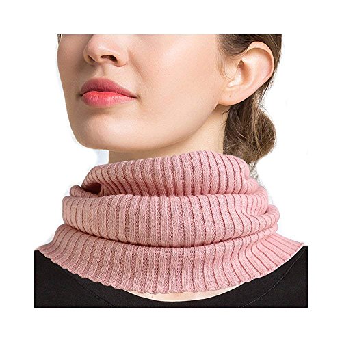 UK_Stone 85% Seide 15% Kaschmir Loop Schal Damen Halstuch Unifarben Schlauchschal Mütze Abnehmbar Faux Kragen von UK_Stone