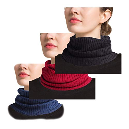 UK_Stone 85% Seide 15% Kaschmir Loop Schal Damen Halstuch Unifarben Schlauchschal Mütze Abnehmbar Kragen von UK_Stone