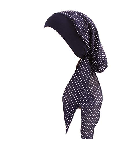 UK_Stone Damen Blumen Polka Punkt Kirsche Baumwolle Ethnisch Turban Mütze Chemo Kopftücher Haarverlust Kopfbedeckung von UK_Stone