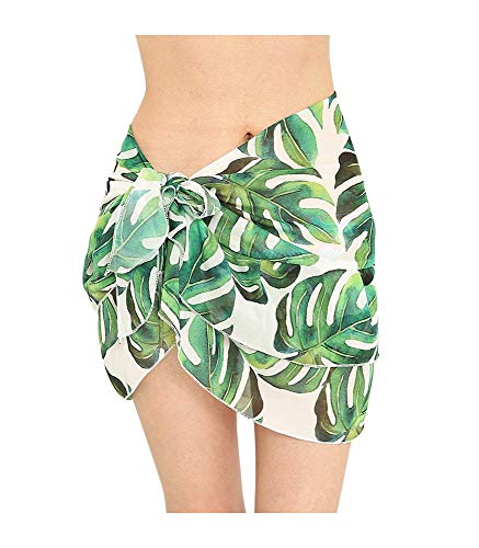 UK_Stone Damen Paisley Blumen Schmetterling Blatt Wickelrock Sarong Pareo Kurz Strandtuch Wickeltuch Bikini Sonnenschutz Decke Cover-up von UK_Stone