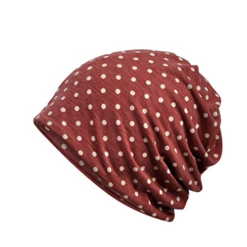 UK_Stone Damen Paisley Polka Dot Ethnisch Turban Mütze Chemo Kopftücher Haarverlust Kopfbedeckung Unisex Beanie Halstuch Multifunktionstuch von UK_Stone